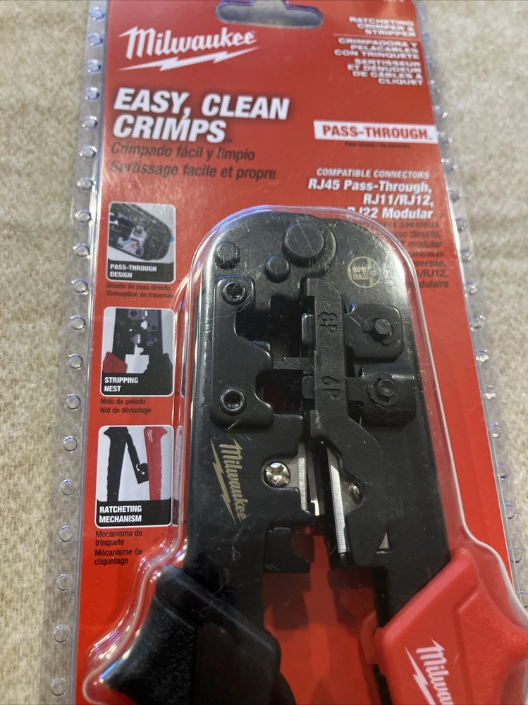 Milwaukee 48-22-3074 Ratcheting Pass-Through Crimper & Stripper