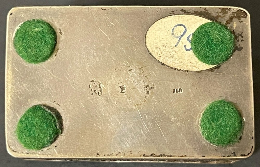 Antique German Hanau 850 Silver Pill Box