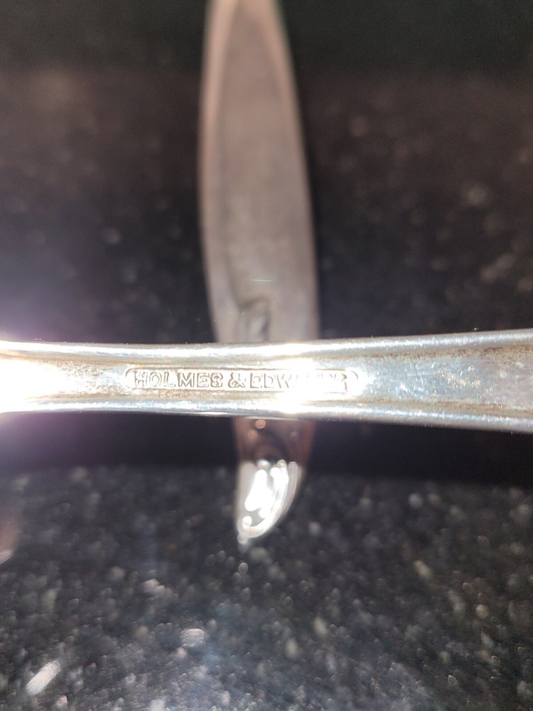 1958 WOODSONG Holmes & Edwards Deep Silver Salad Pair Spoon/fork • Original Box