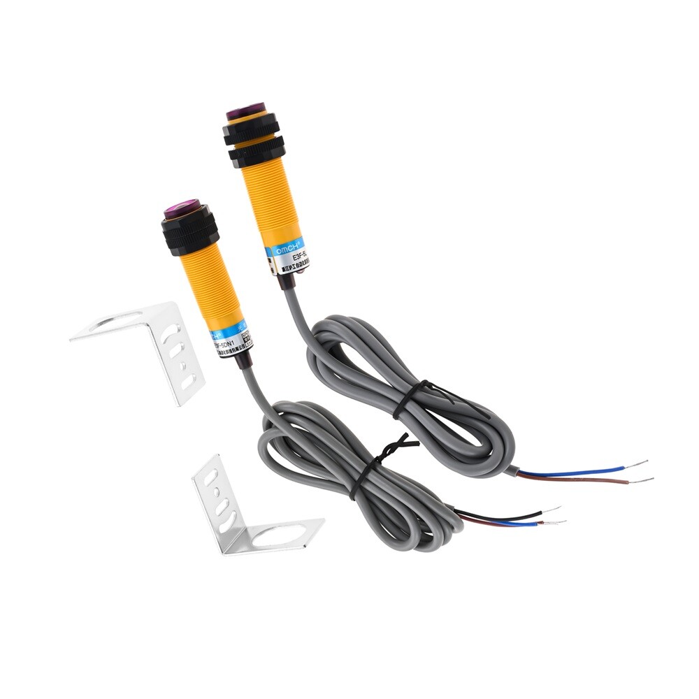 2PCS E3F-5DN1-5L Photoelectric Sensor Switch Proximity Switch NPN 5m