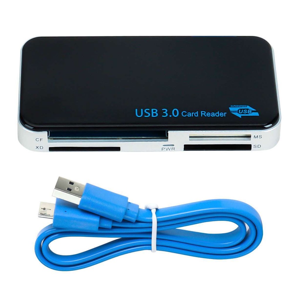 USB 3.0 Memory Card Reader Adapter 5GBPS Fit For CF/TF/SD/Micro SD/XD/M2/MS Card