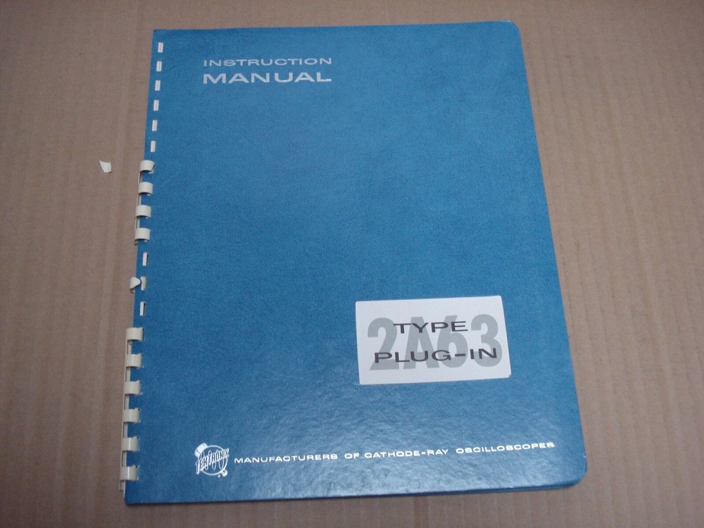 Tektronix Type 2A63 Differential Amplifier Instruction Manual 1962