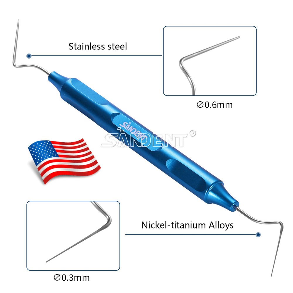 Dental Endo Hand Plugger Tip Fill Obturation Root Canal Vertical 4 Sizes