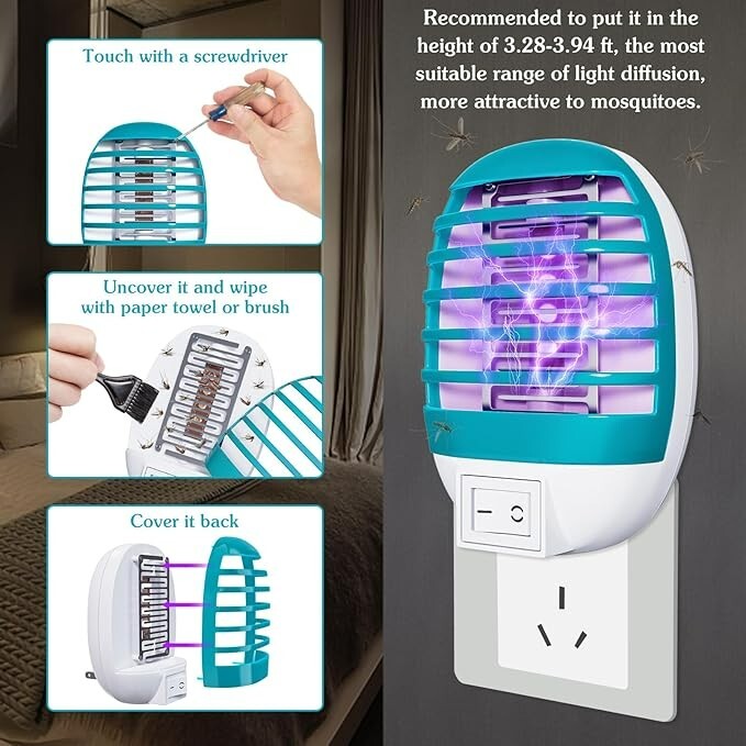 6 Pack Plug in Bug Zapper Indoor Flying Insect Trap, Electronic Mosquitor