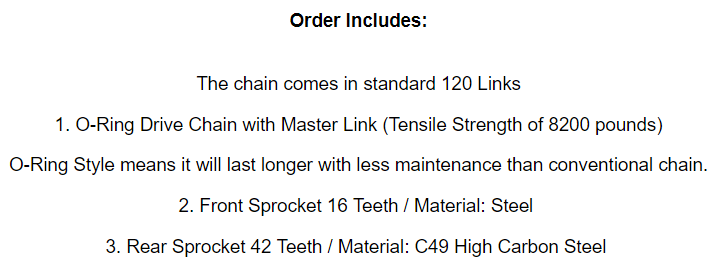 Red O-Ring Drive Chain & Sprocket Kit for Kawasaki EN500 Vulcan 500 Ltd 96-05