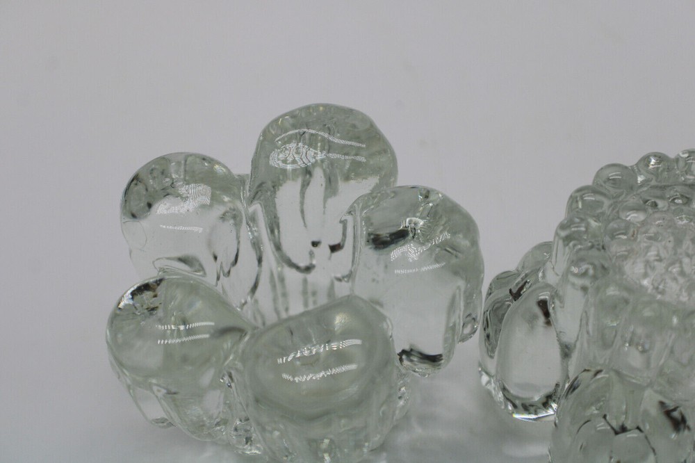 Clear Flower Shaped Taper Holders