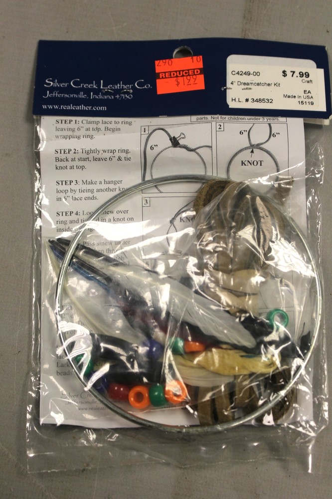 Realeather Crafts Dreamcatcher Kit - 4" - New