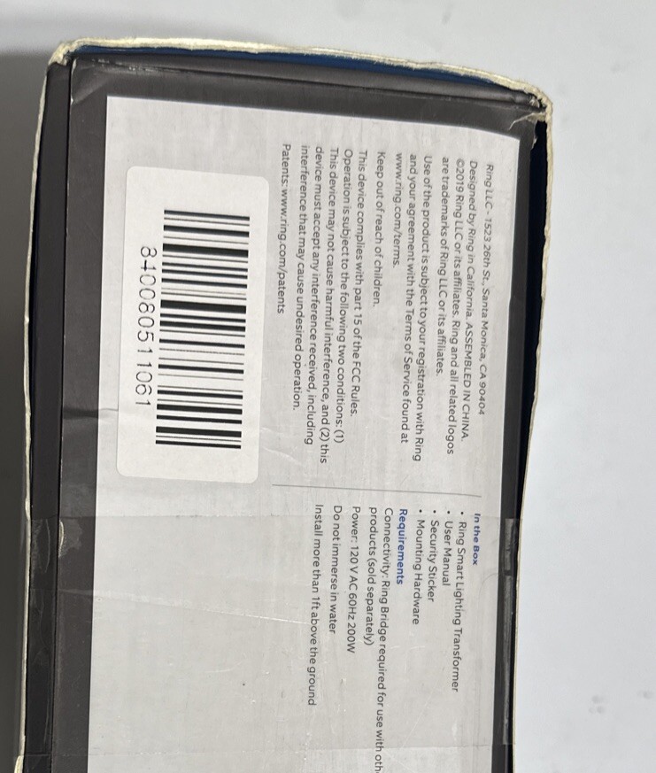 Ring Smart Lighting Transformer (Ring Bridge Required) Black