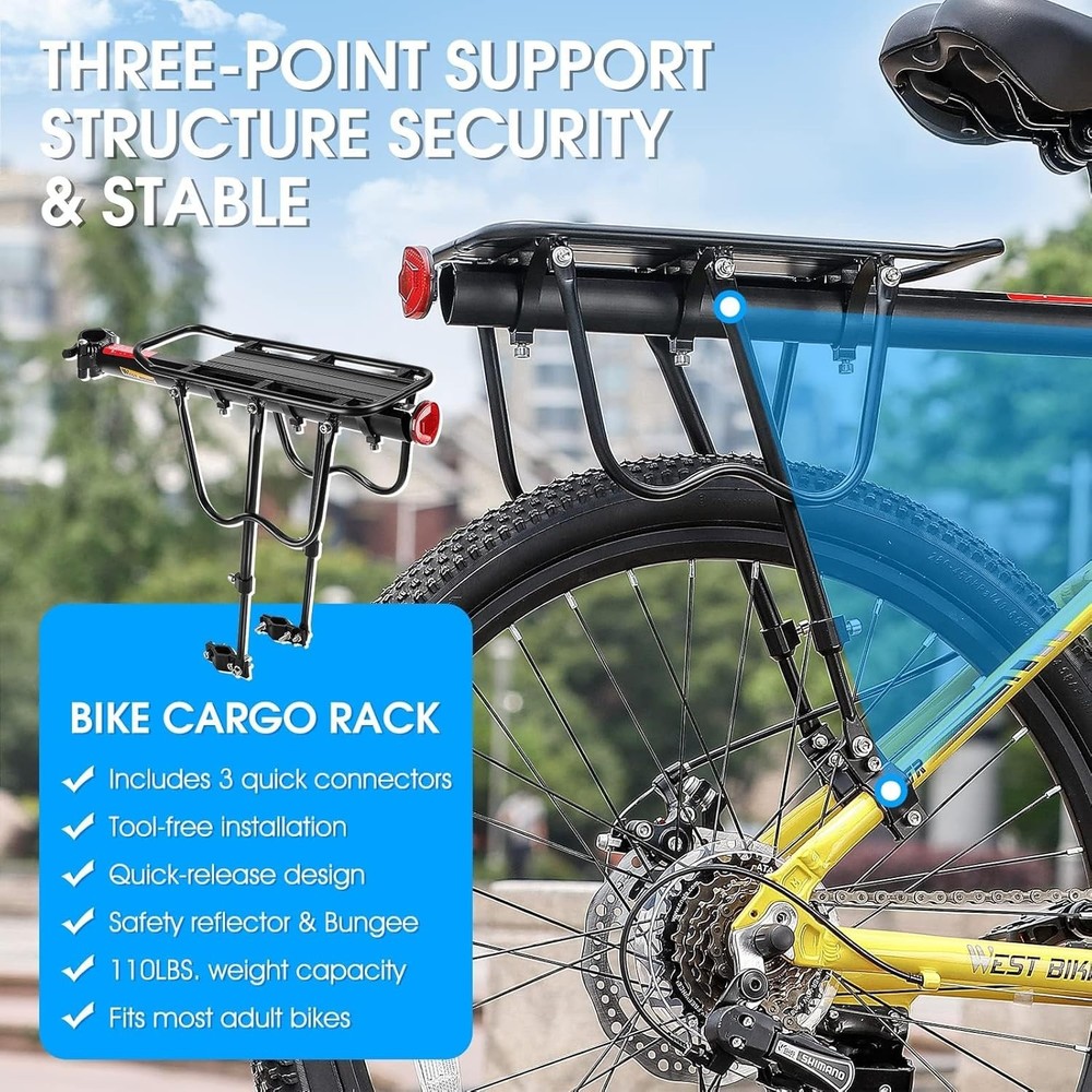 Universal Aluminum Bicycle Rack - Reflective Logo
