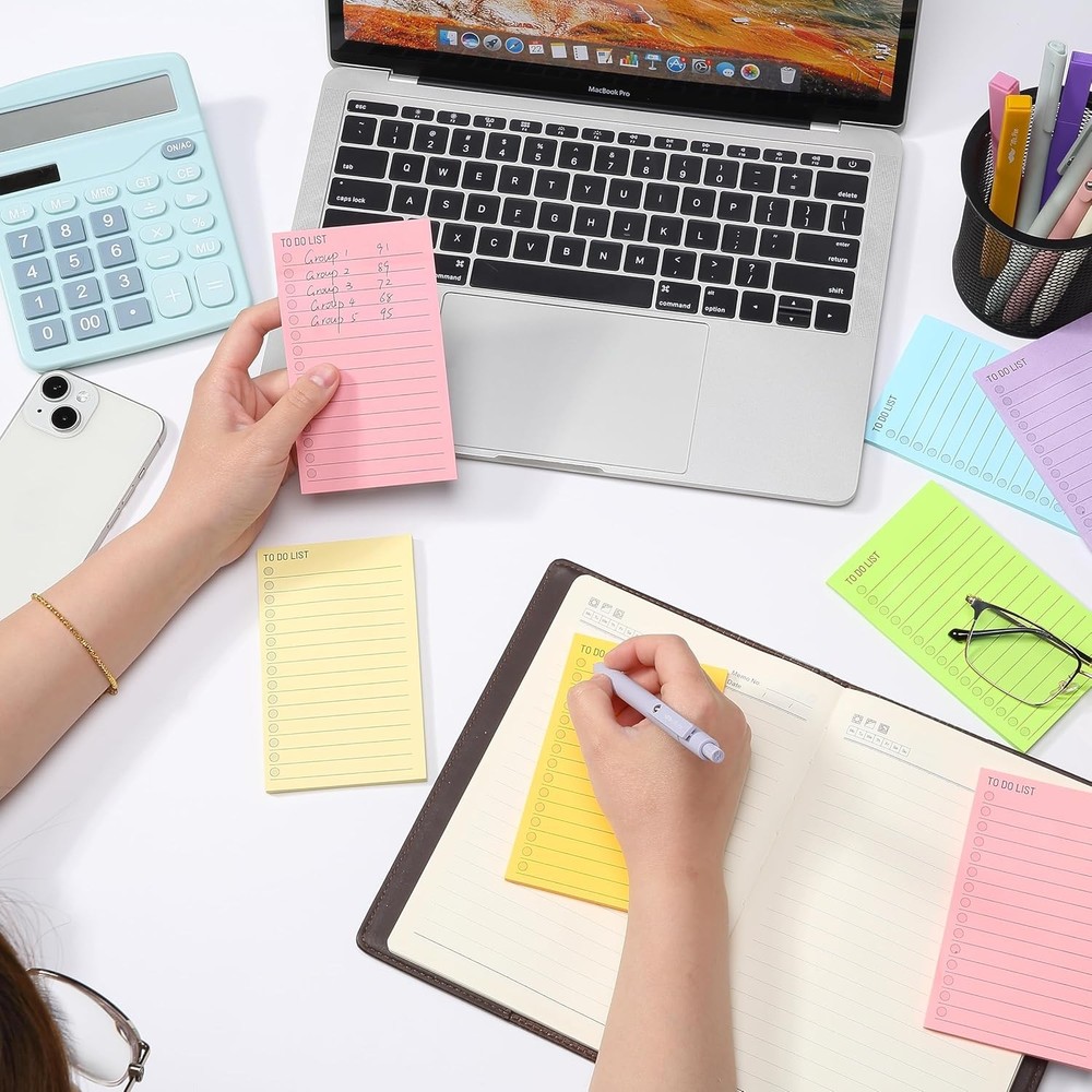 to Do List Sticky Notes, 3"x5", 360 Sheets, Assorted Colors, to Do List