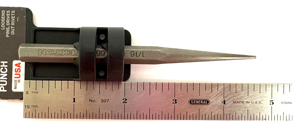1/16" TEKTON 66071 SOLID PUNCH 4-1/2" LONG USA