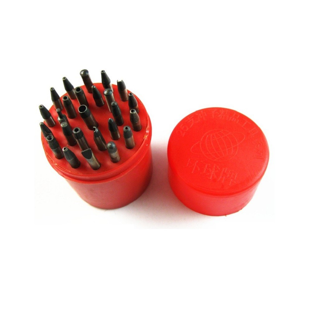 25PCS Assorted Sizes Punches Staking Punching Tool Set For Watchmakers