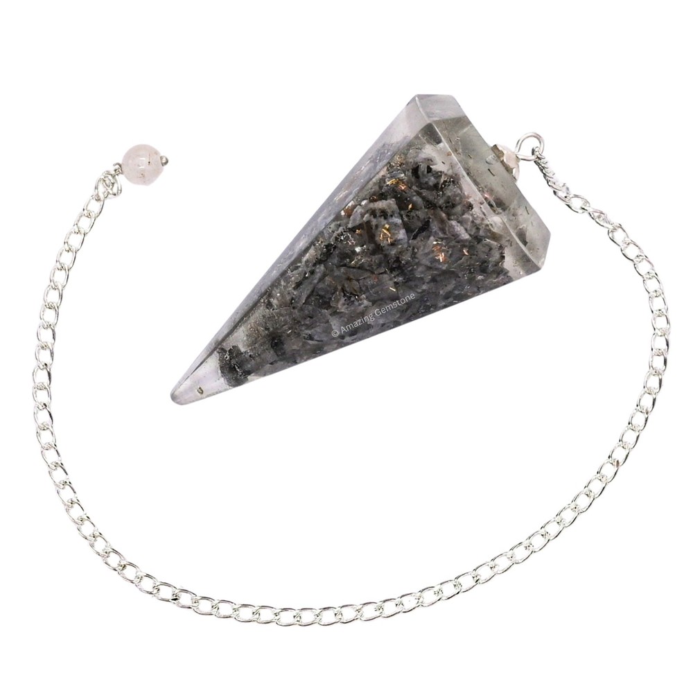 Larvikite Orgone Crystal Pendulums