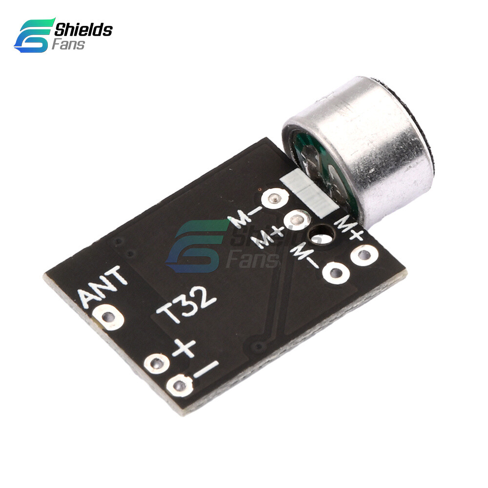 Wireless Microphone MIC FM 10dBm Transmitter Module Support Dual-channel Stereo
