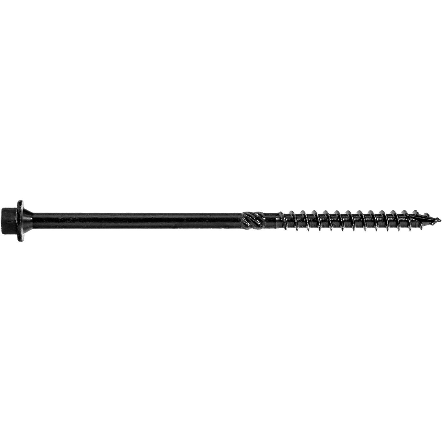 Black TIMBER LOG SCREWS: Hex Drive Screws - Heavy Duty Log Timber Screws 2"-14"
