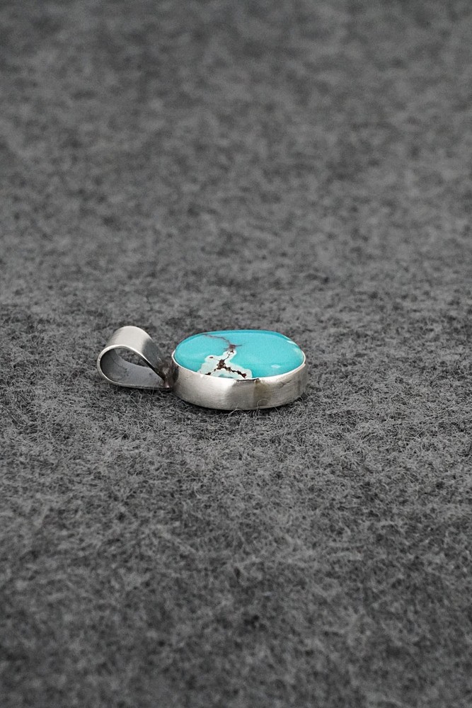 Turquoise & Sterling Silver Pendant - Eugene Gruber