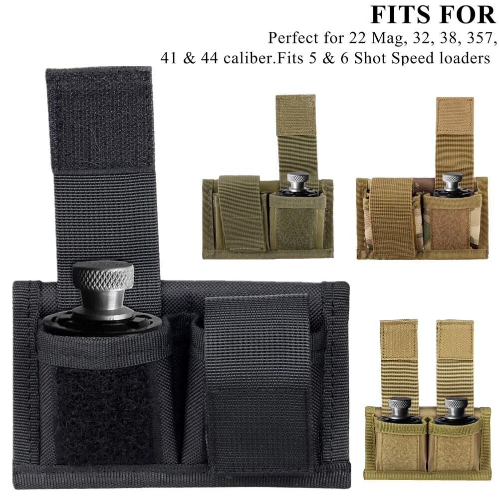 Speedloader Pouch Case Holder Nylon Tactical Double Speedloader Belt Universal