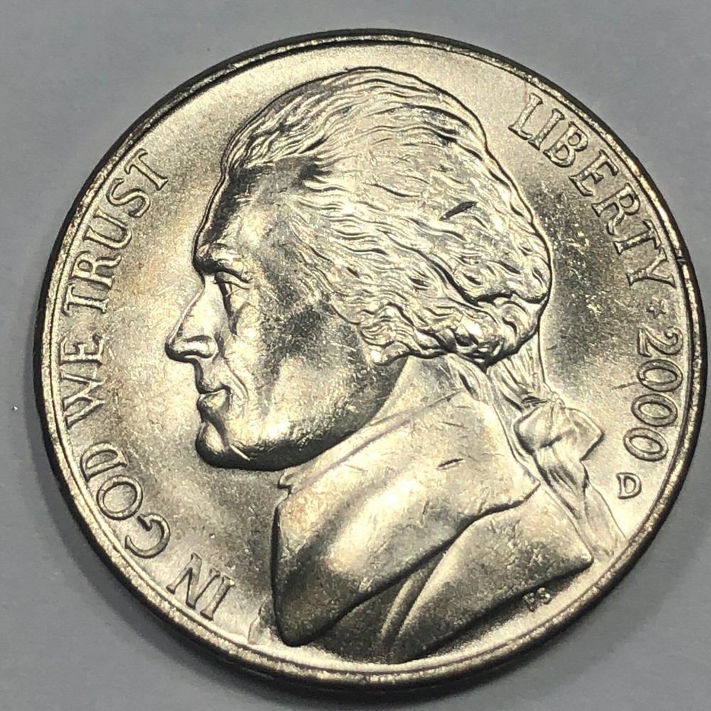 2000-D  Jefferson 5 cent - Uncirculated