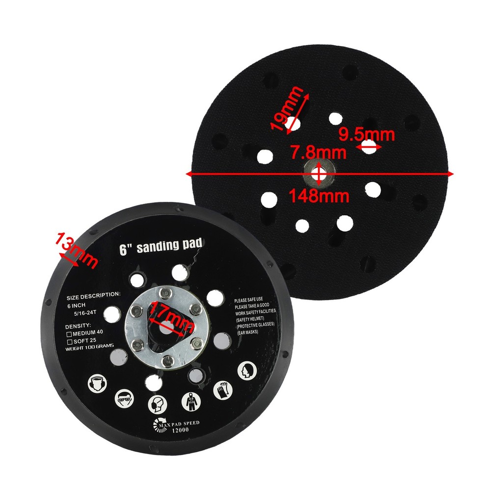Designed for Performance Sander Backing Pad with Threaded Attachment 150mm