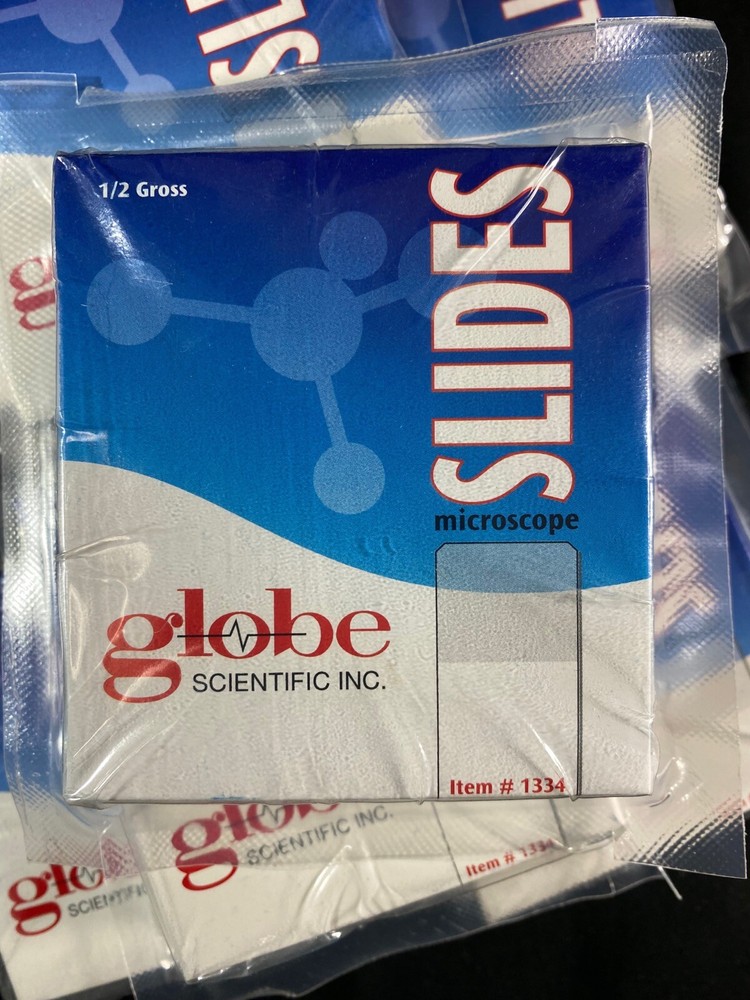 GLOBE SCIENTIFIC Microscope Slides Frosted 1 End 1 Side Beveled 1334 (792/cs)