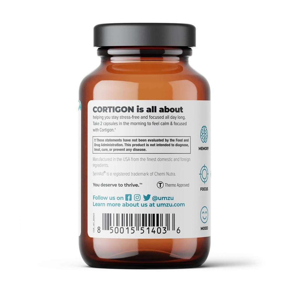 UMZU CORTIGON: Natural Stress Relief & Cognitive Support