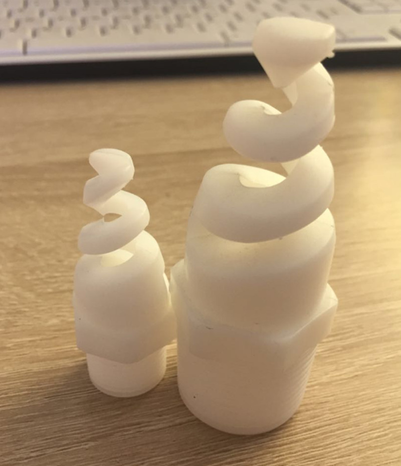 New 10pc white Plastic polypropylene nozzle spiral Cone spray nozzle 3/8" bspt