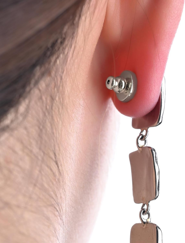 6 Pairs Earring Backs for Droopy Ears Locking Stud Supports