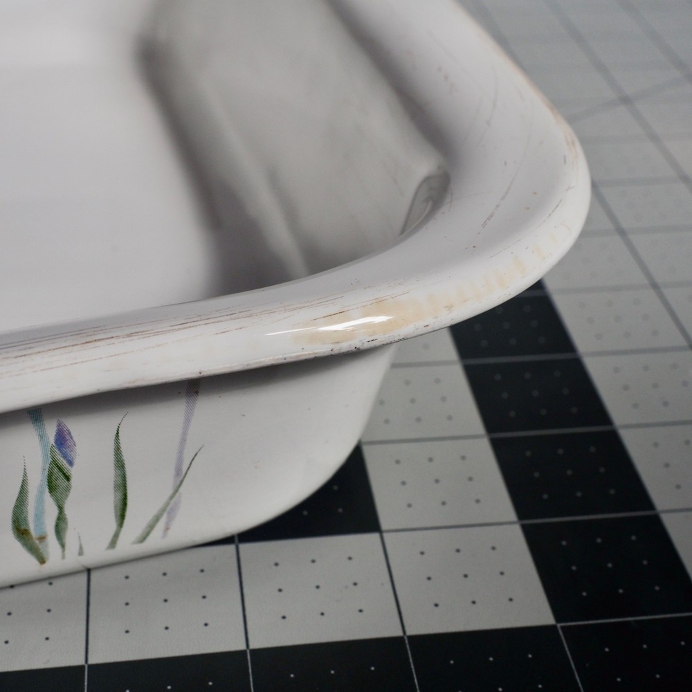 Vintage CorningWare Shadow Iris A-21 Open Roaster Lasagna Baking Dish Pan