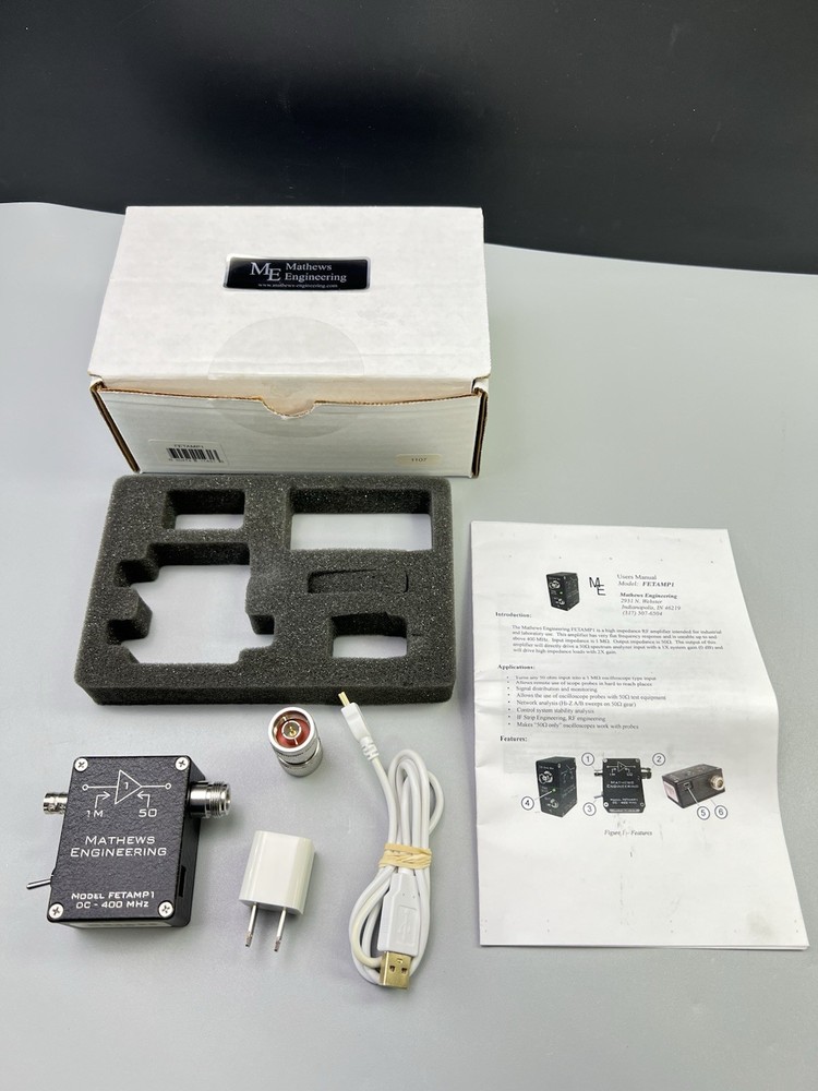 High Impedance Buffer Amplifier,1MOhm,FETAMP1,Similar to Tektronix TCA-1MEG