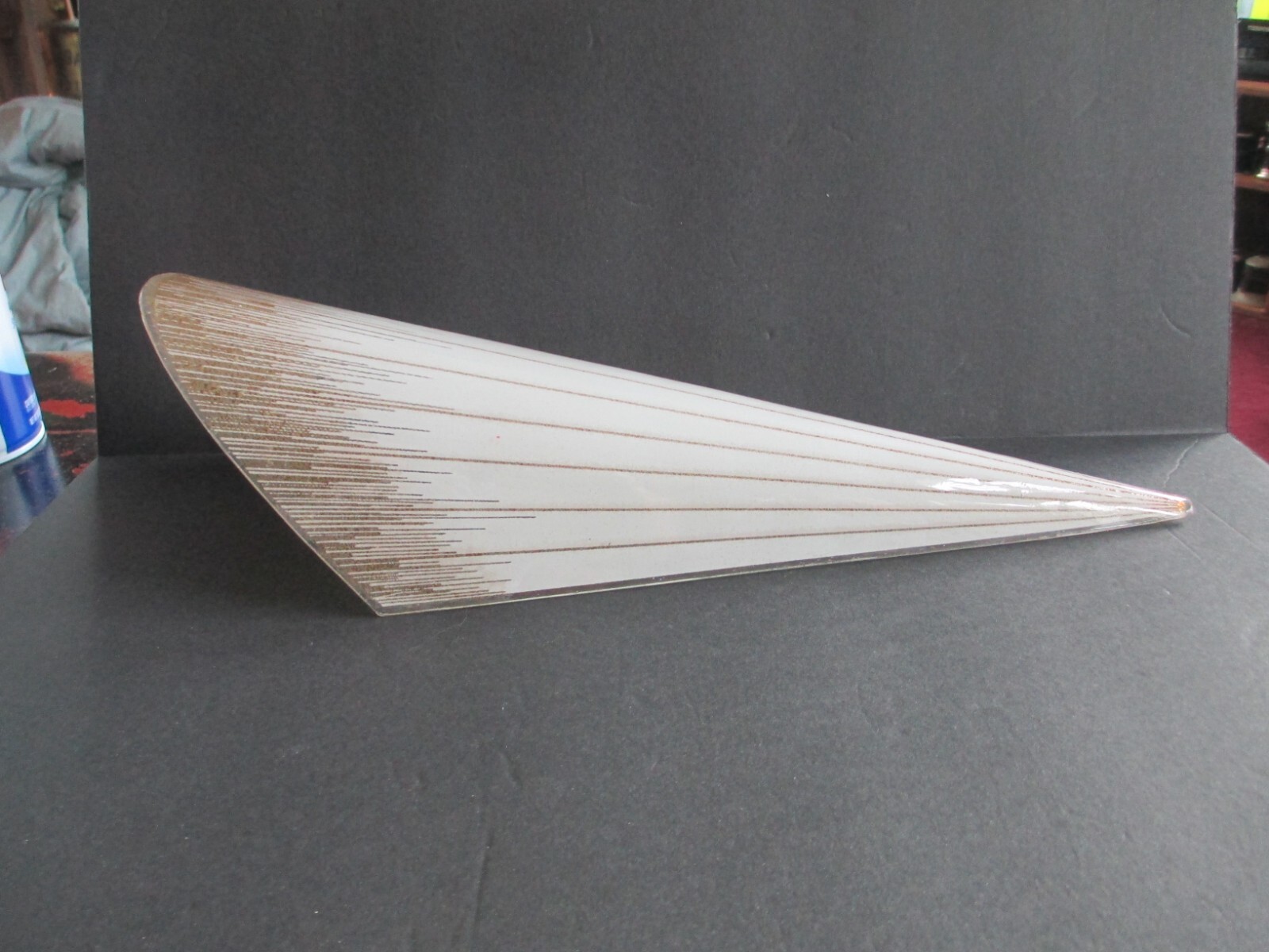 Vintage Lightolier MCM 1950s Gold Champagne Sconce Slip Shade Light Lamp C87