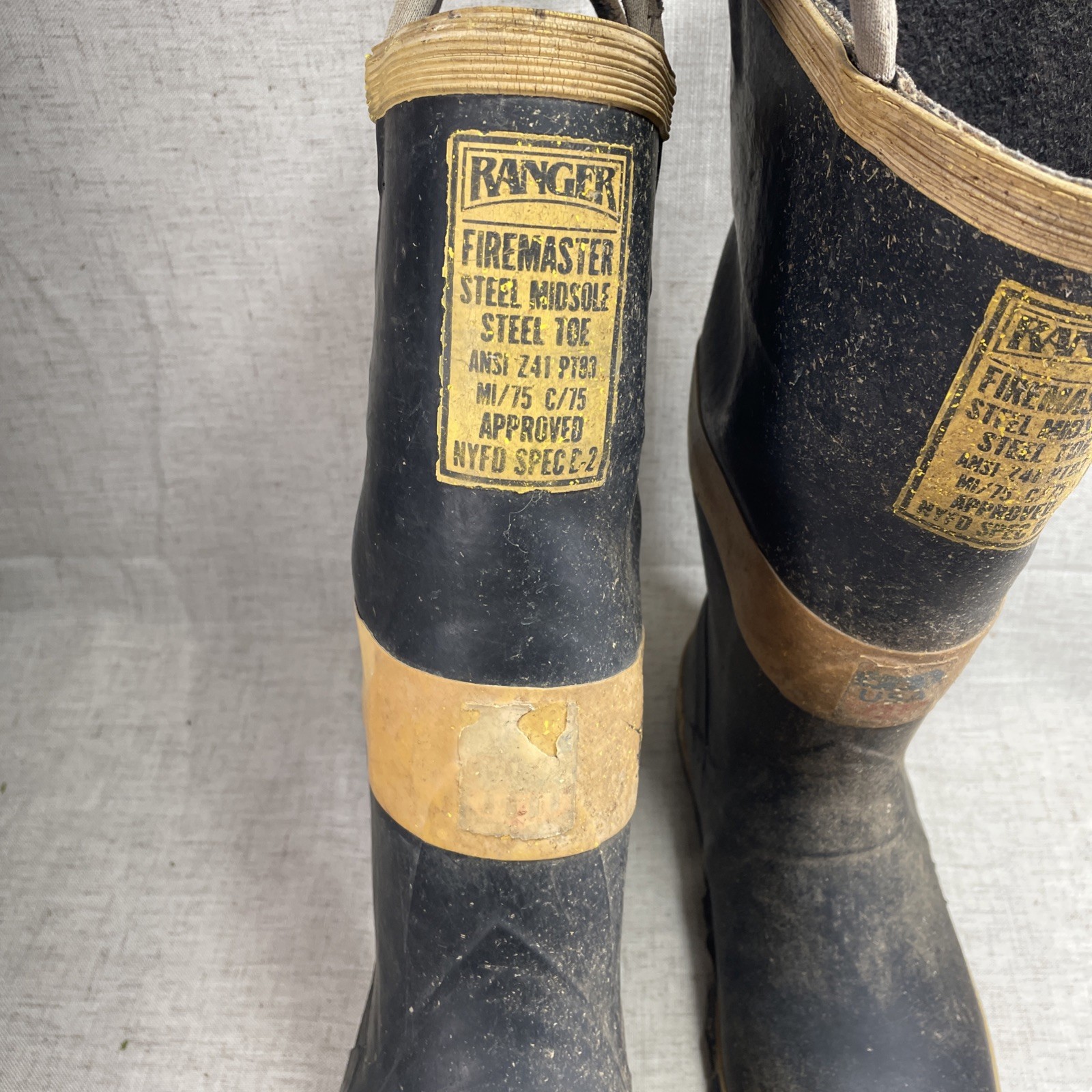 VTG Ranger FireMaster Steel Midsole Toe Insulated Rubber Firefighter Boots Sz 9