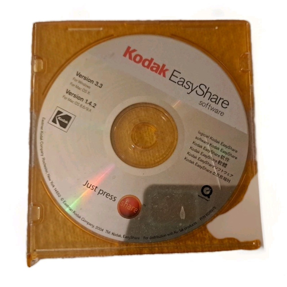 2004 Kodak Easyshare Software Version 3.3 CD for Windows Macintosh 126-cb37