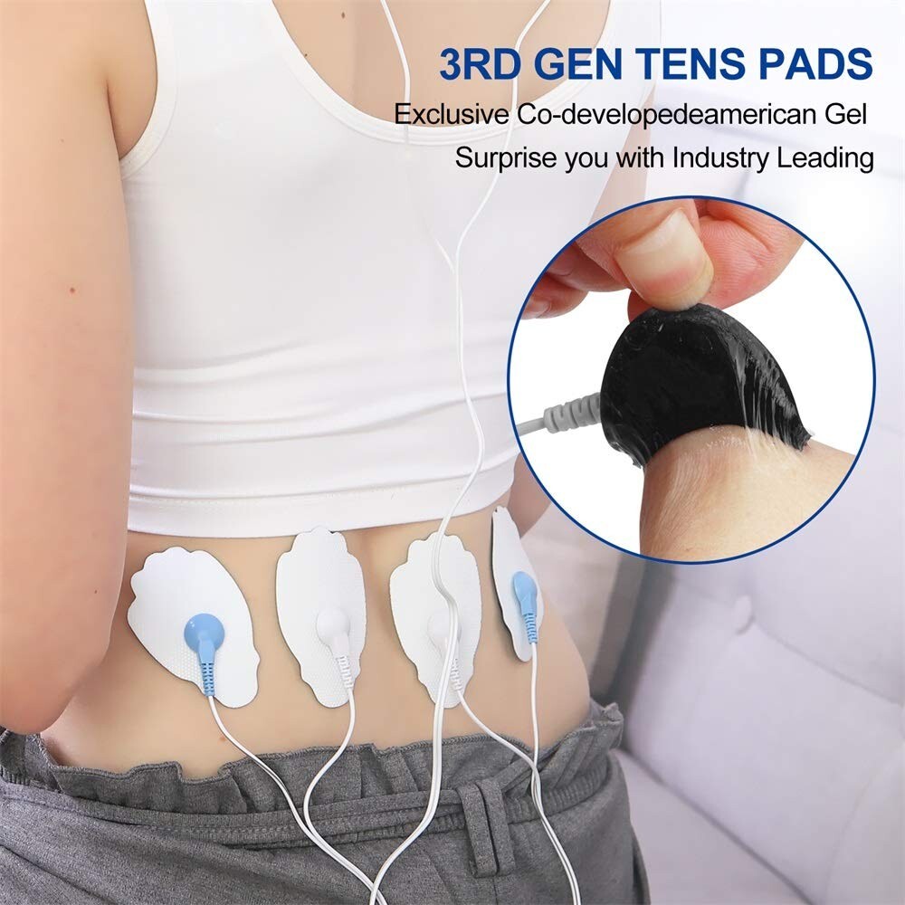 40PCS Snap On Replacement Pads For Pulse Massager & Electrode Tens Unit US
