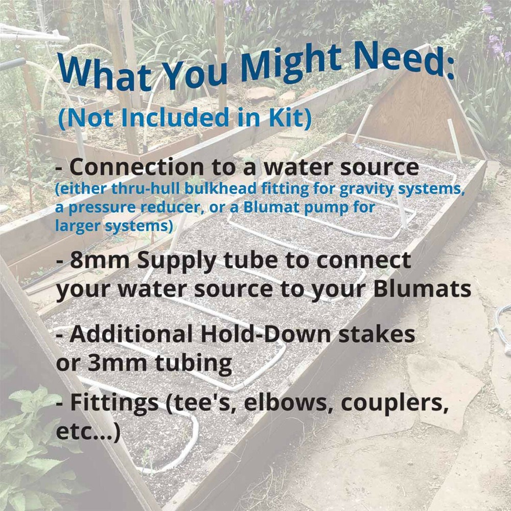 Blumat & BluSoak Drip Kit 4'x4' Raised Garden Beds - Automatic Irrigation System