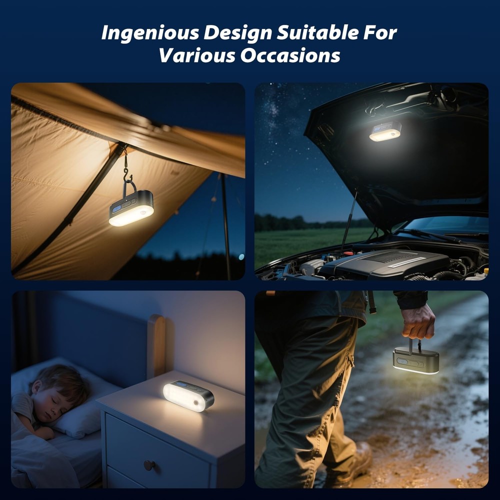 Motion Sensor Camping Lights,Rechargeable Camping Lantern, Portable Hanging T...