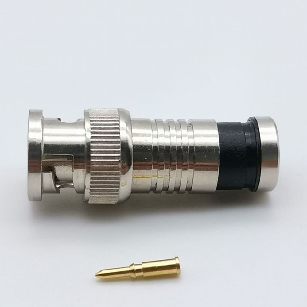 10Pack Premium Adapter BNC Compression Connector for CCTV Camera RG6 Coax Cable