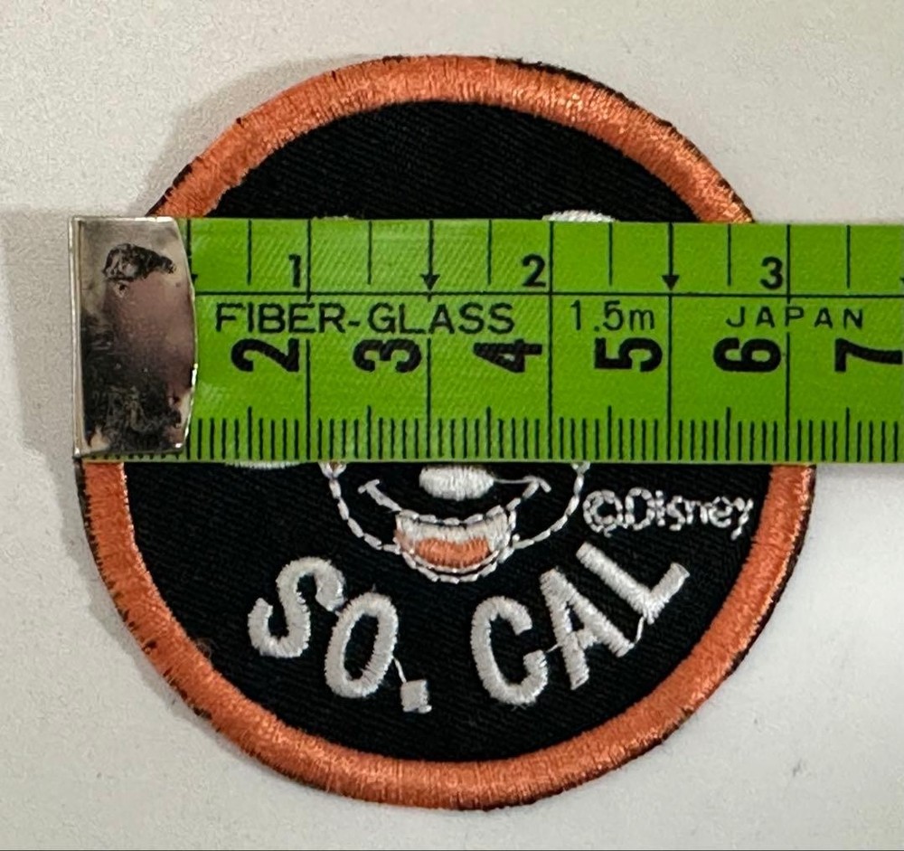 Disney Mickey Mouse SO.CAL Patch Rare Used 6.2cm