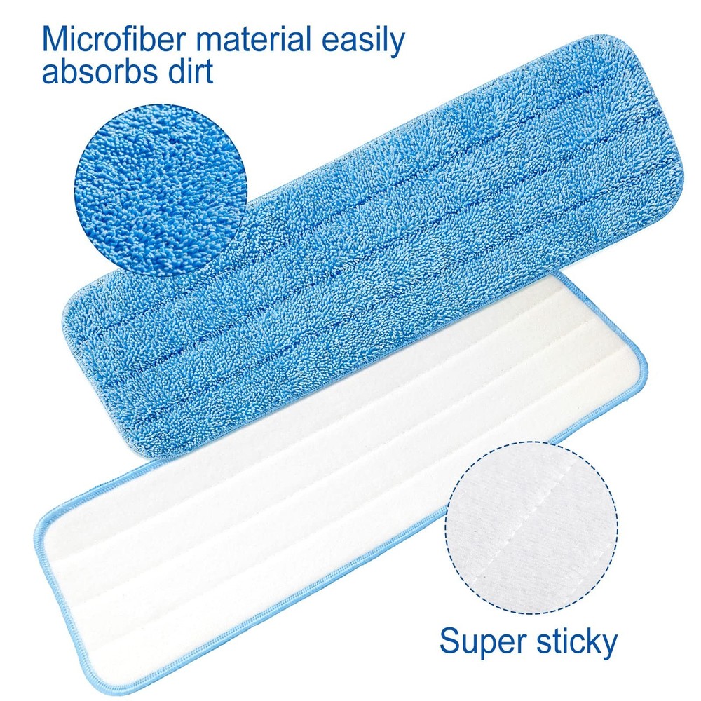 24 Pack Microfiber Mop Pad, Spray Mop Replacement Heads for Wet Dry Mops, Mac...