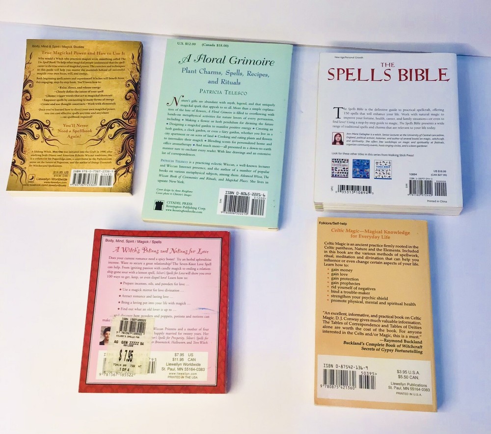 Lot Bundle 5 Spell Books Witchcraft Wiccan Magic Love