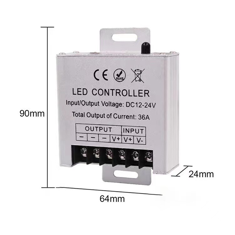 DC12-24V Single Color LED Light Strip Dimmer Wireless Remote Controller Dimmer