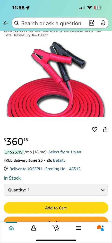 Bayco Extreme Booster Cable