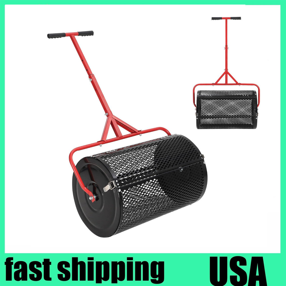 ✨Compost Spreader Peat Moss Seed Spreader 24" Wide 40" 43" 46" Height Adjustable