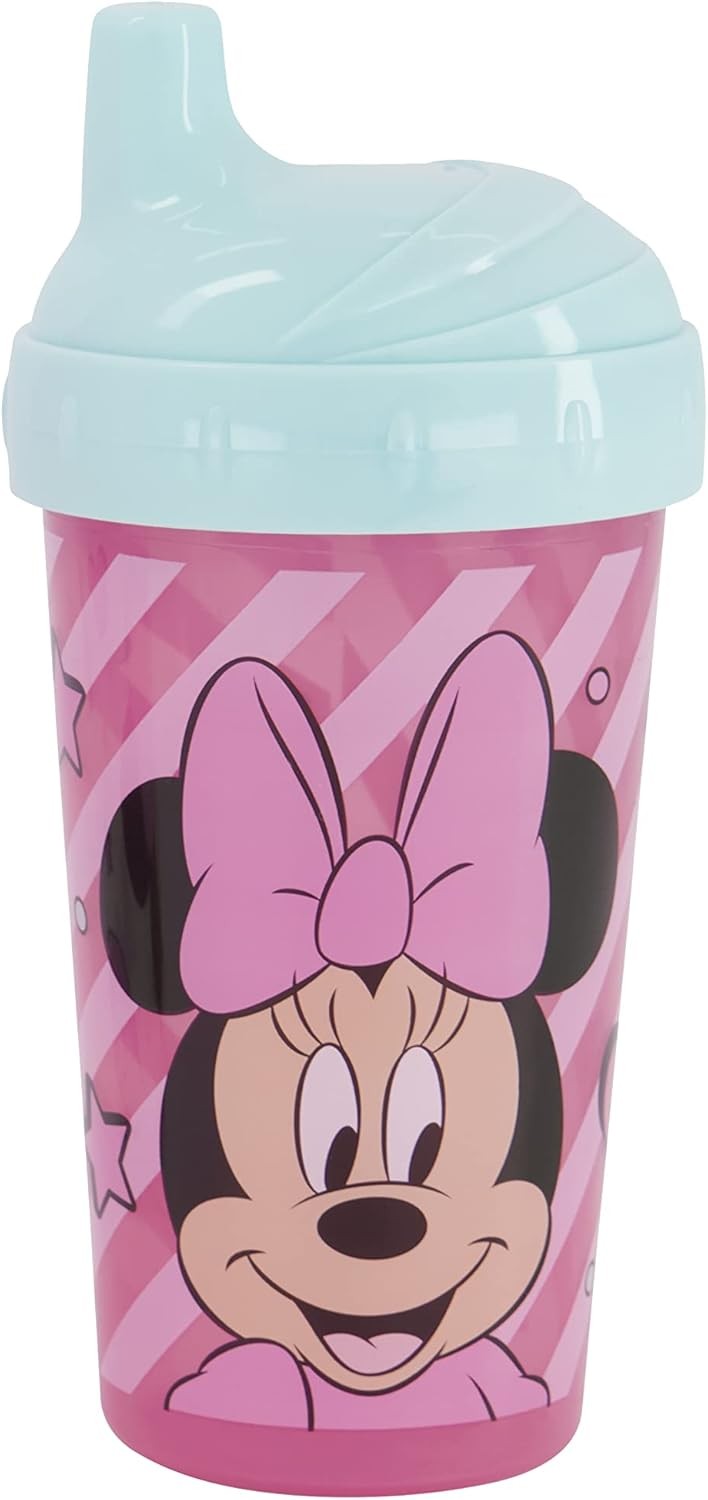 Disney Toddler Sippy Cups for Girls 10 Ounce Minnie Mouse Sippy Cup Pack of Tw