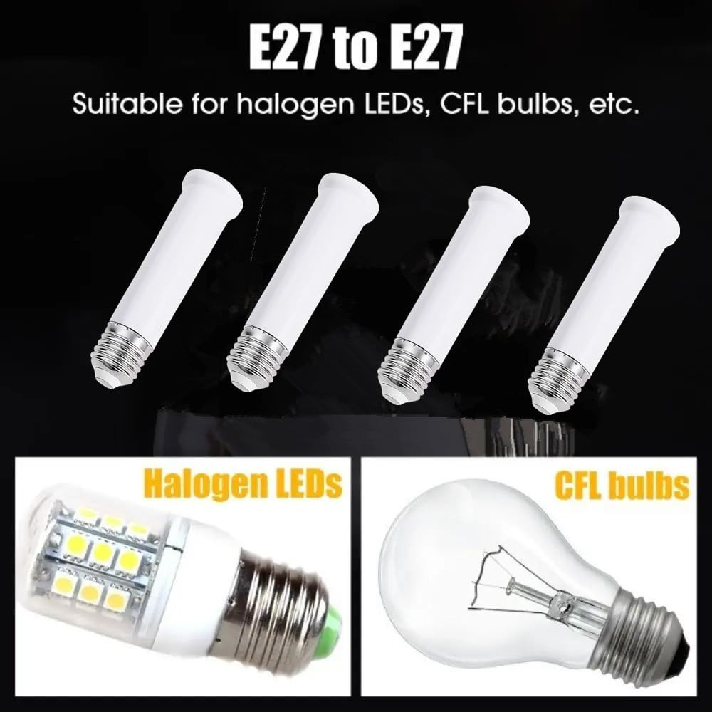 E26 Socket Extender, E26 Standard Medium Base Lamp Bulb Socket Adapter of 12CM