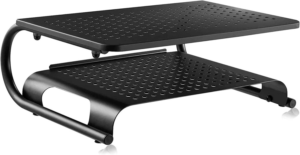 Multi-Functional Desk Riser - Double-Layer Steel Stand with 44.1 lbs Capacity