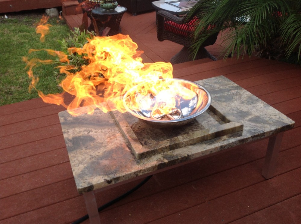 Easy DIY Complete Basic LP Gas Fire Pit Kit & Lifetime Warr 316 Stainless Burner