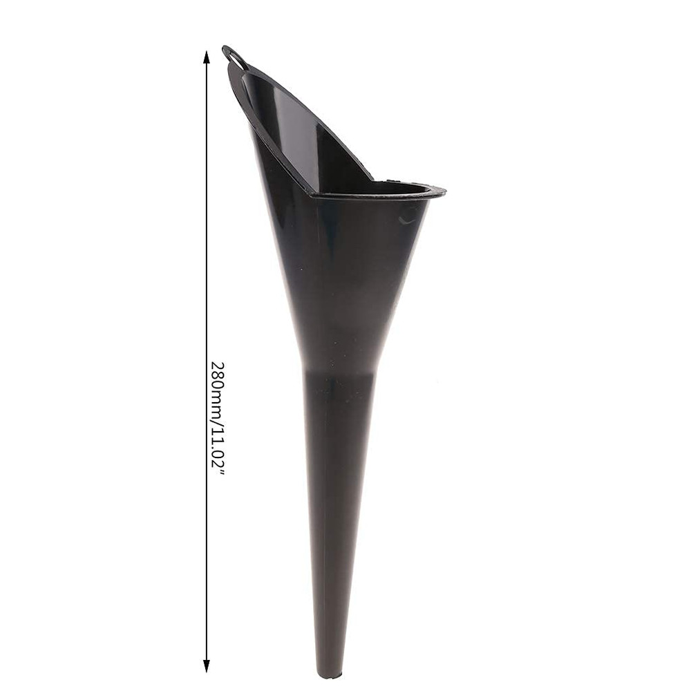 1Pc Black Multi-Function Auto Engine Oil Petrol Change Funnel Long Stem Plastic