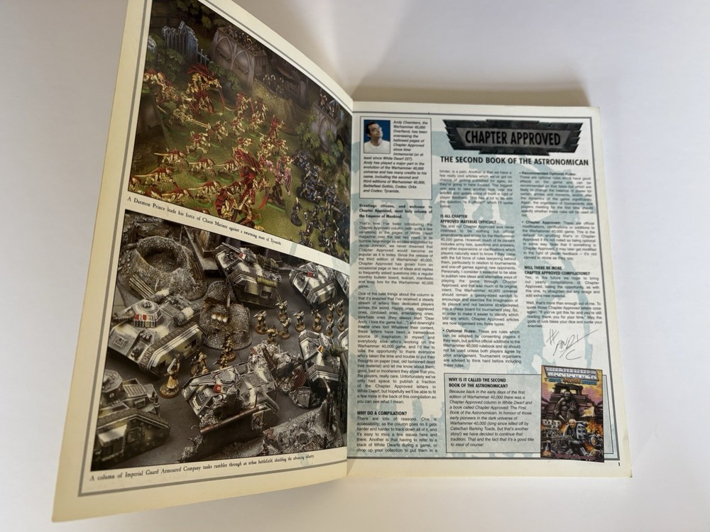 Warhammer 40K Chapter Approved Games Workshop 2001