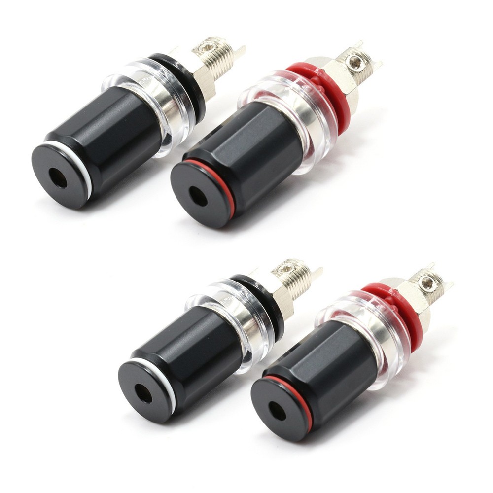 4Pcs 24K Gold Rhodium Plated HiFi Amplifier Speaker Binding Post Socket Terminal