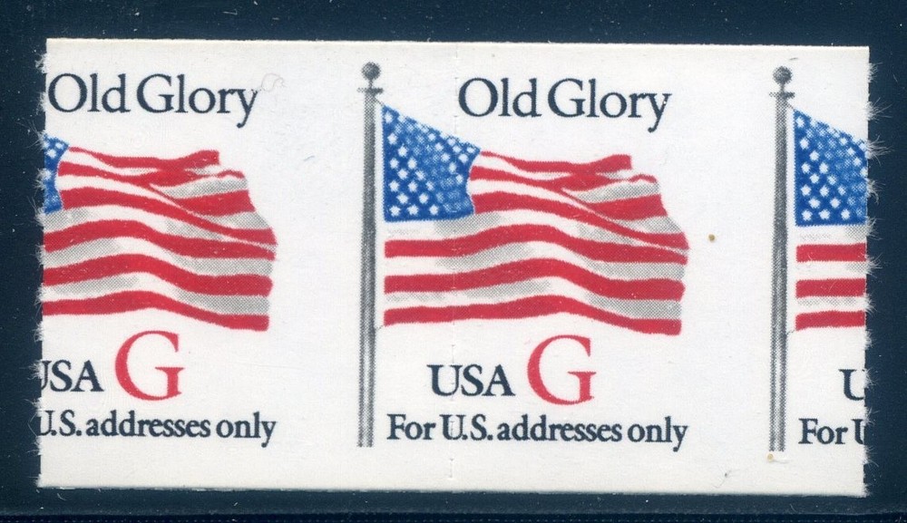 2892, Flag G Issue, Mint NH Misperf Rouletted Pair